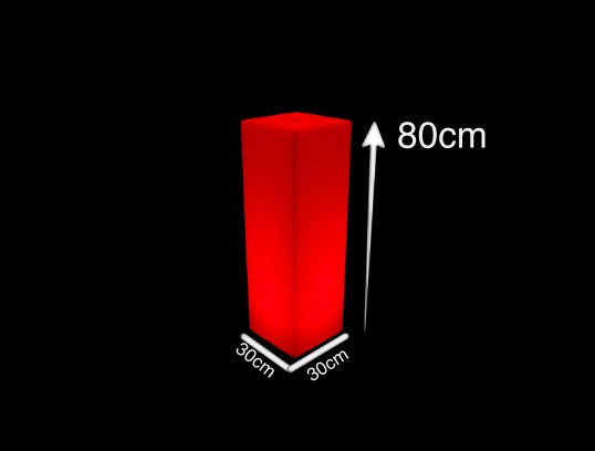 Location Colonne Carrée 80 Lumineuse-Mobilier Lumineux