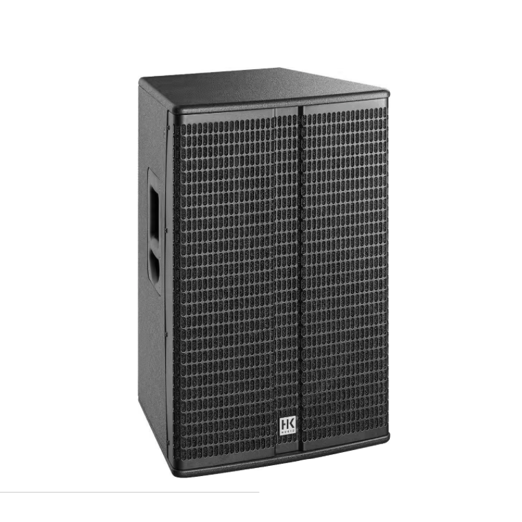 Location enceinte active HK Audio LINEAR 3 – 1200W classe D, double haut-parleur, structure MDF noir