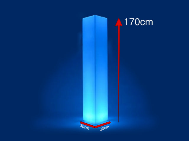 Location Colonne Carrée 170 Lumineuse-Mobilier Lumineux
