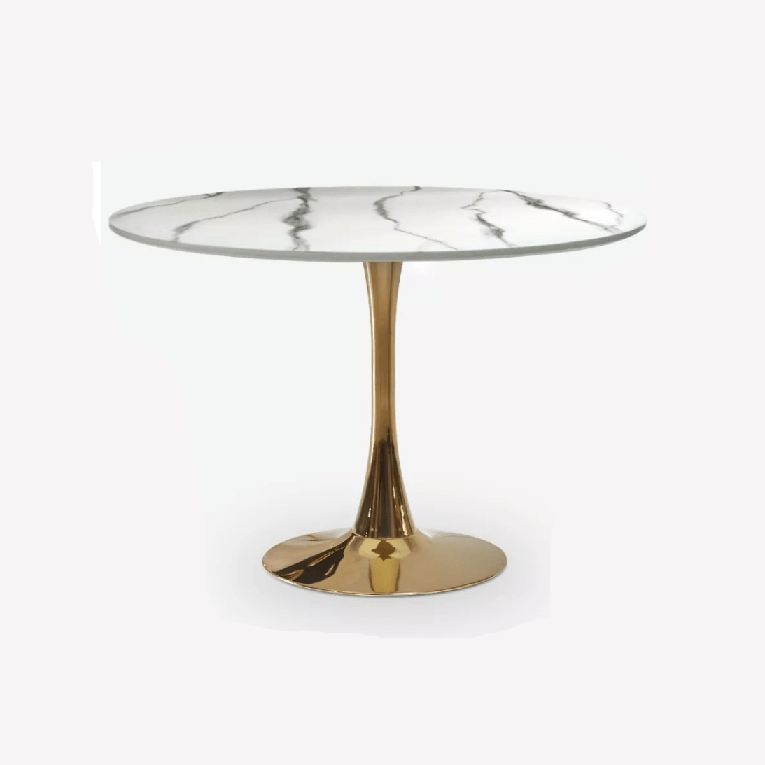 Location Table Ronde 120cm Elsa Blanche/Marbre/or