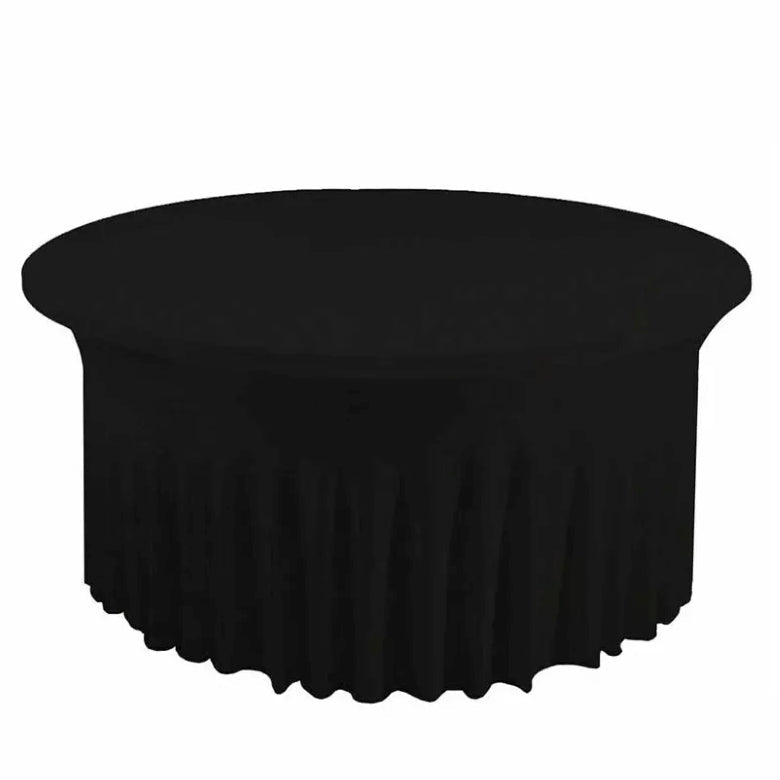 Location Nappe Ronde Juponnage Noir 180cm - GP LOCO EVENEMENT