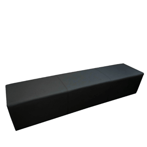 Location Pouf banquette lounge 200 x 45 cm Noire - GP LOCO EVENEMENT