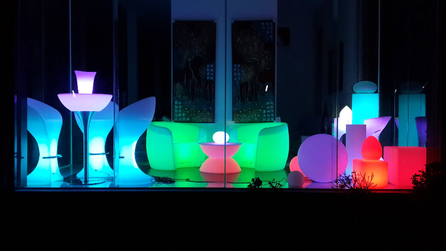 Mobilier lumineux location