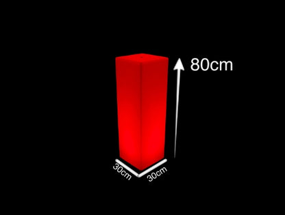 Location Colonne Carrée 80 Lumineuse-Mobilier Lumineux