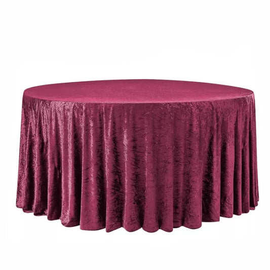 Location Nappe Ronde Bordeaux Velours 300cm x 300cm
