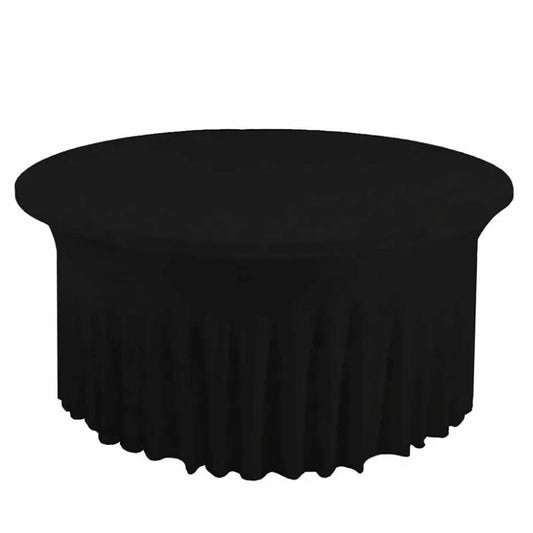 Location Nappe Ronde Juponnage Noir 150cm