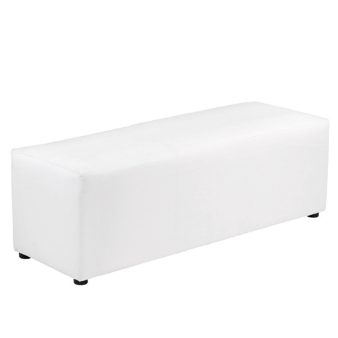 Location Pouf banquette lounge 120 x 45 cm Blanche
