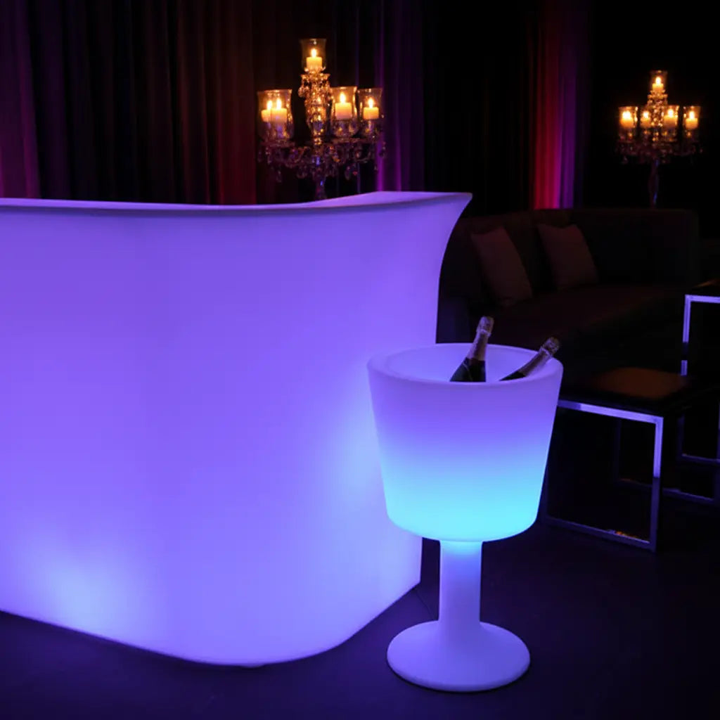 Location seau à champagne lumineux LED Ø44cm H75cm – 16 couleurs – événement Paris Île-de-France