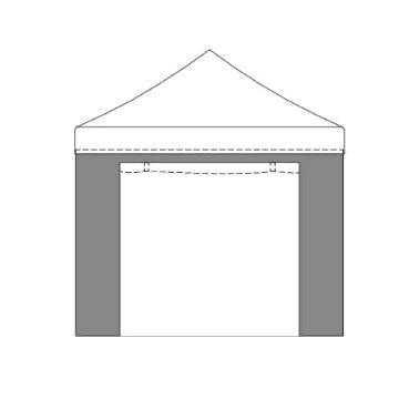 Bâche de Côté Porte 4m Blanche pour Tente Pliante - GP LOCO EVENEMENT