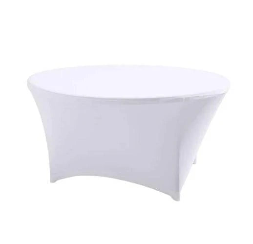 Location Table Pliante Ronde 180cm Housse Blanche