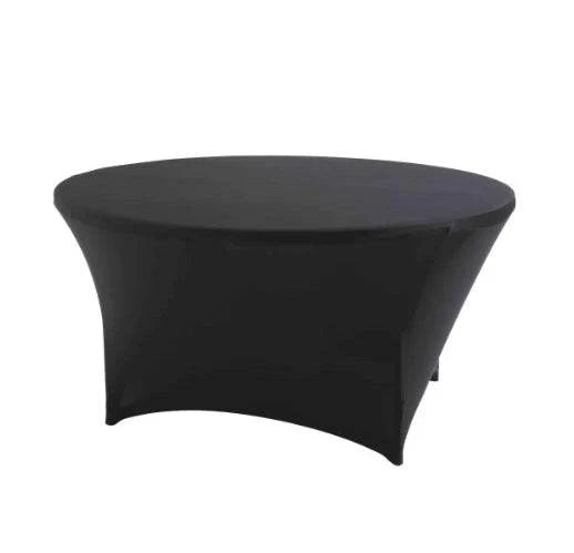 Location Table Pliante Ronde 180cm Housse Noire