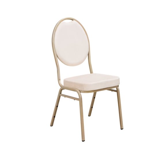 Location Chaise Banquet Beige Claire Velour Paris - GP LOCO EVENEMENT