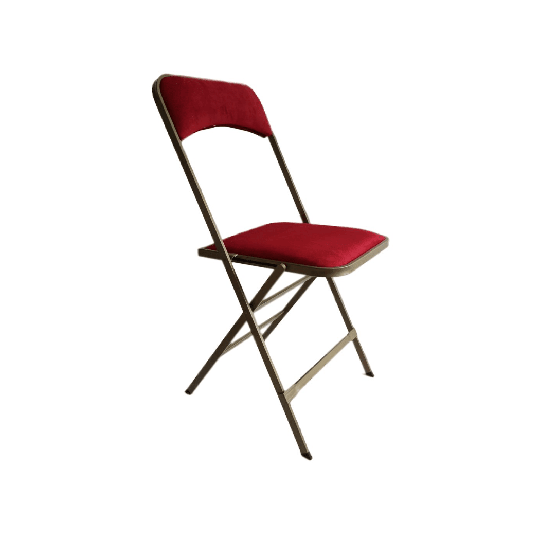 Location Chaise Pliante Rouge & Or M1 Paris & Paris - GP LOCO EVENEMENT