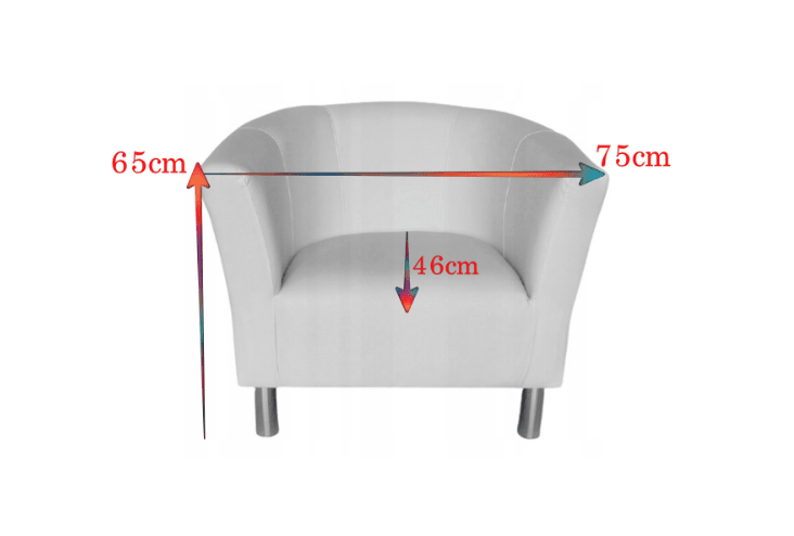 Location Fauteuil Club Cuir Blanc - GP LOCO EVENEMENT