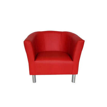 Location Fauteuil Club Cuir Rouge - GP LOCO EVENEMENT