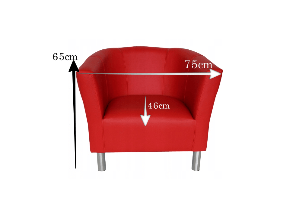 Location Fauteuil Club Cuir Rouge - GP LOCO EVENEMENT