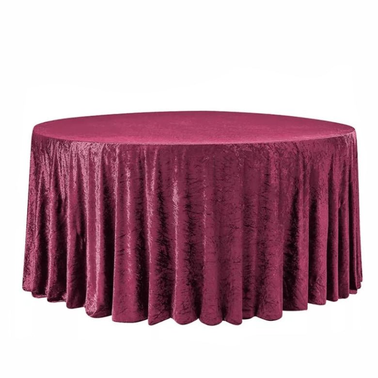 Location Nappe Ronde Bordeaux Velours 300 x 300 - GP LOCO EVENEMENT