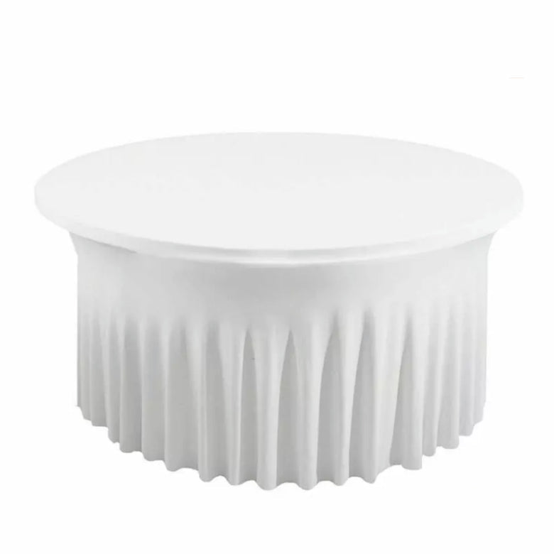 Location Nappe Ronde Juponnage Blanc 180cm - GP LOCO EVENEMENT