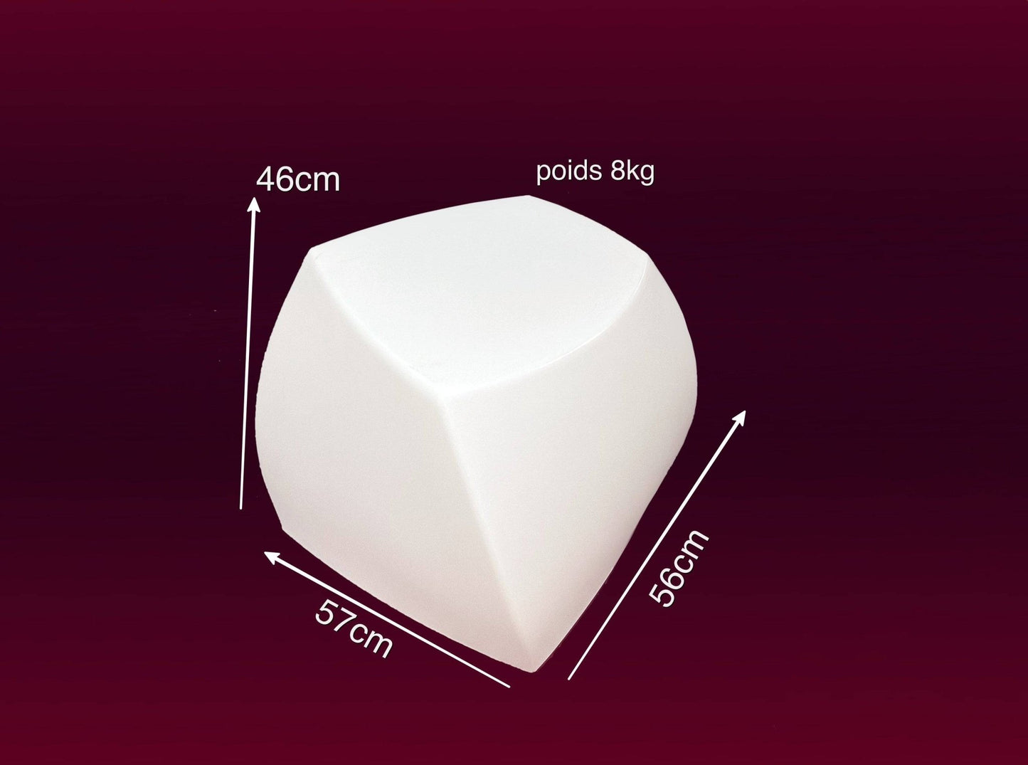 Location Pouf Lux Lumineux - GP LOCO EVENEMENT