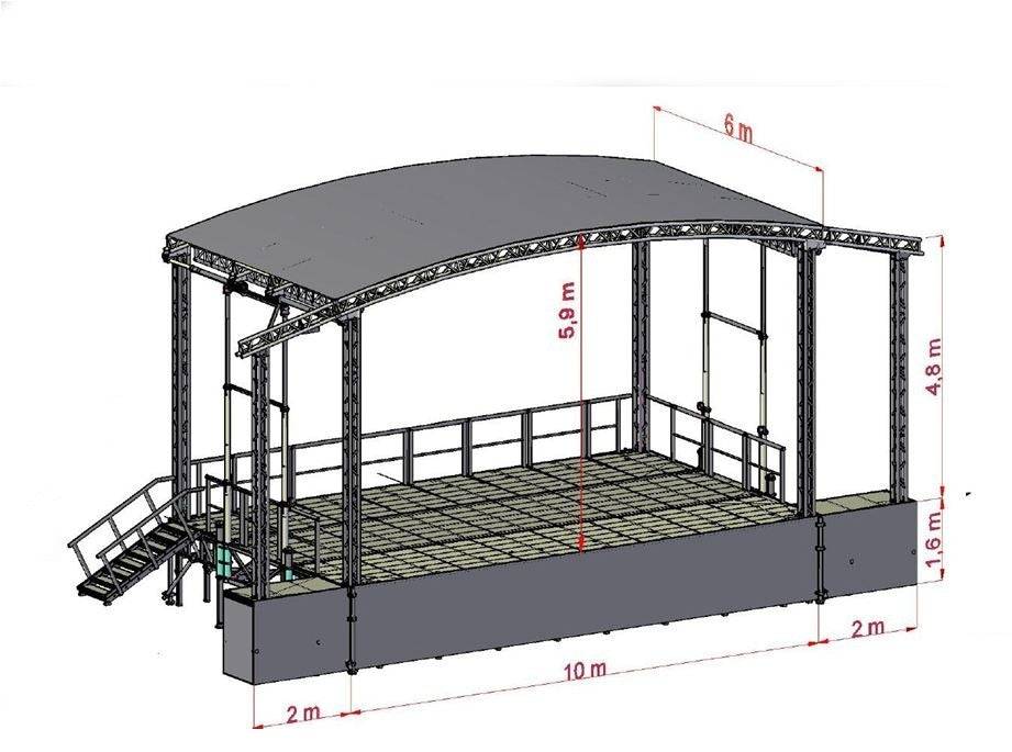 Location Scène Mobile 60m2 - GP LOCO EVENEMENT