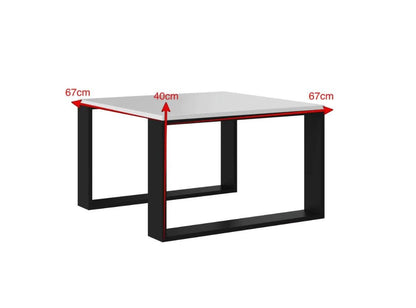 Location Table Basse Luca Noire - GP LOCO EVENEMENT