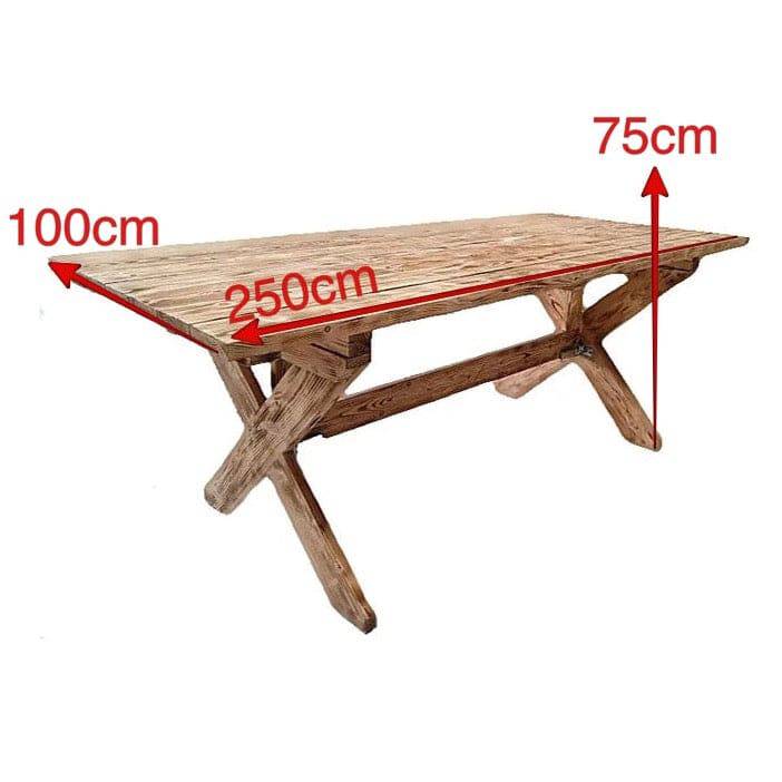 Location Table Rustique 250 - GP LOCO EVENEMENT