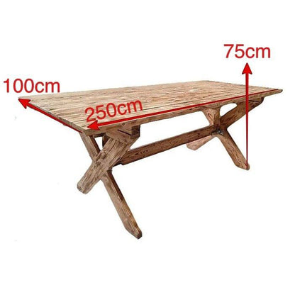 Location Table Rustique 250 - GP LOCO EVENEMENT